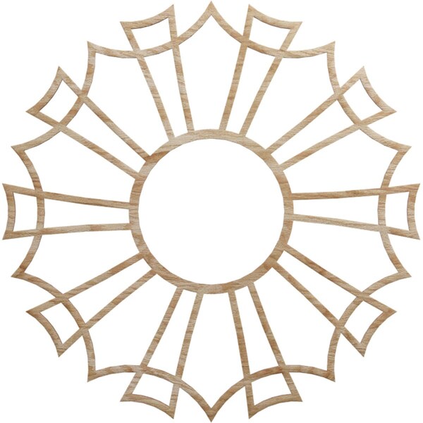 Ekena Millwork Augustus Wood Fretwork Pierced Ceiling Medallion, Red Oak, 26"OD x 9 1/8"ID x 3/8"T CMWP26X26X0375AURO - main